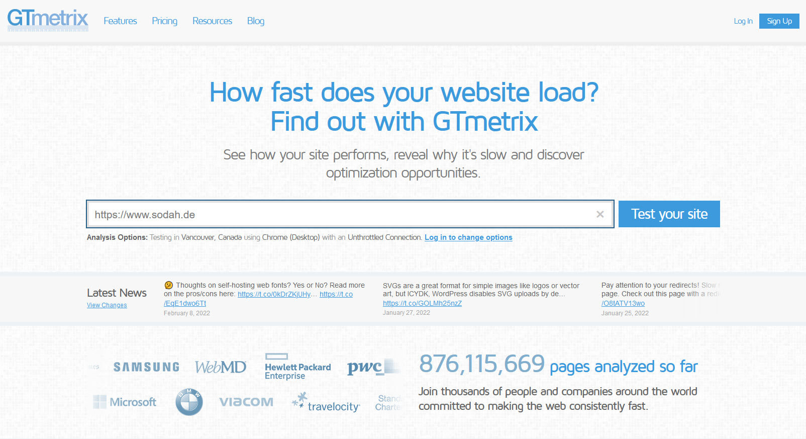 WordPress Webdesign gtmetrix