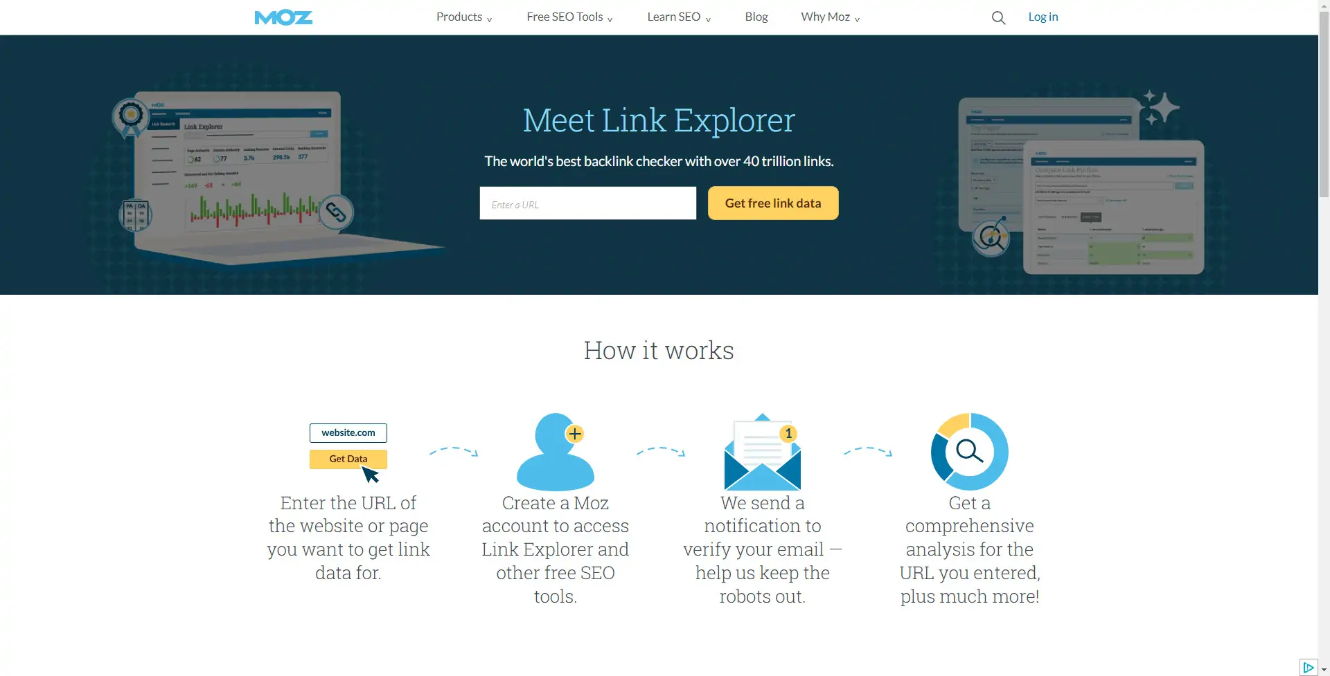 WordPress Webdesign MOZ-Linkexplorer